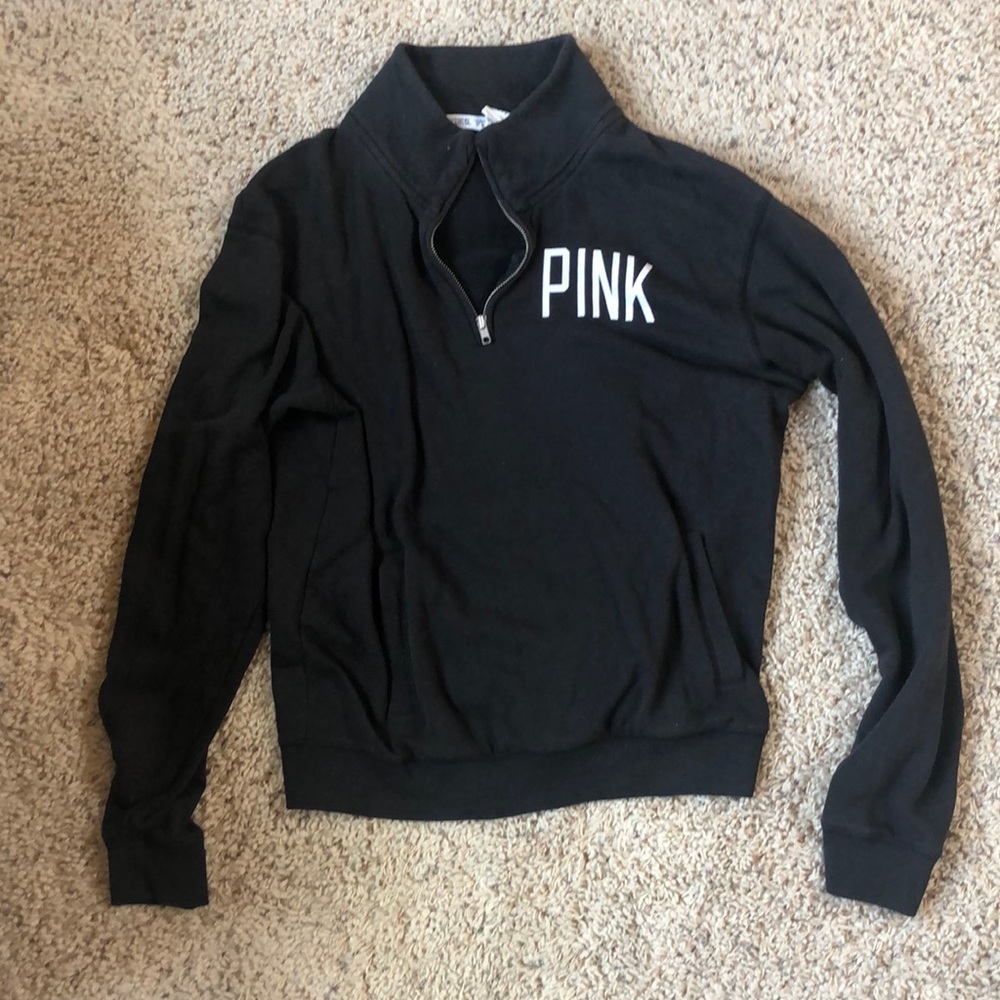 Pink half zip sweatshirt